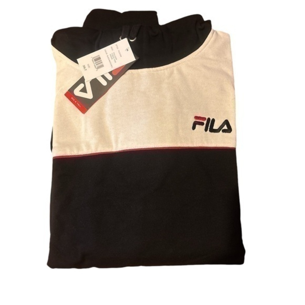 FILA Men’s Big and Tall Fleece Pullover Yoke Hoodie - 3XLT